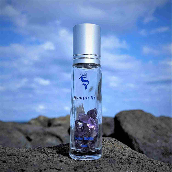 Amethyst Crystal Roller Bottle – Create Your Own Scent to Charge Your Ki - Nymph Ki