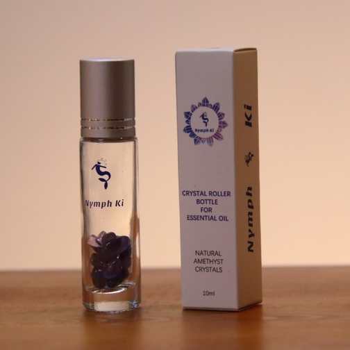 Amethyst Crystal Roller Bottle – Create Your Own Scent to Charge Your Ki - Nymph Ki