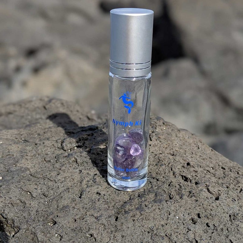 Amethyst Crystal Roller Bottle – Create Your Own Scent to Charge Your Ki - Nymph Ki