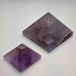 Amethyst Pyramid Set – Crystal Duo for Healing & Intuition - Nymph Ki