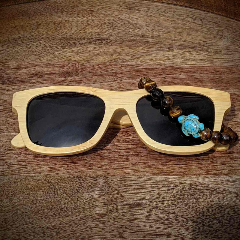 Bamboo Sunglasses & Turtle Bracelet Gift Set – Polarized Eco Style - Nymph Ki