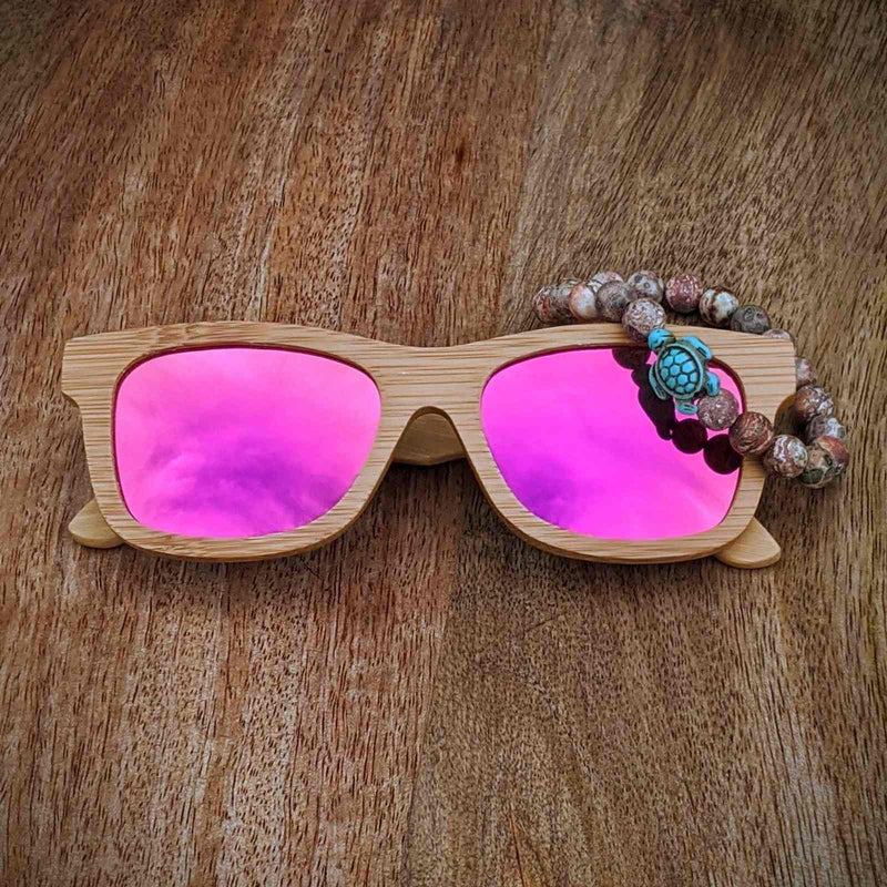 Bamboo Sunglasses & Turtle Bracelet Gift Set – Polarized Eco Style - Nymph Ki