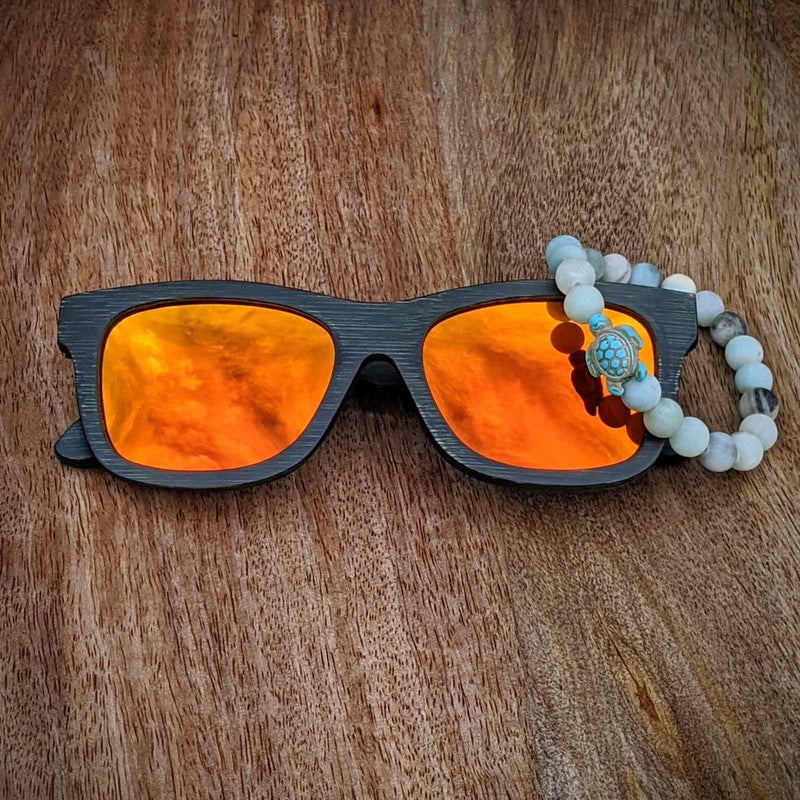 Bamboo Sunglasses & Turtle Bracelet Gift Set – Polarized Eco Style - Nymph Ki