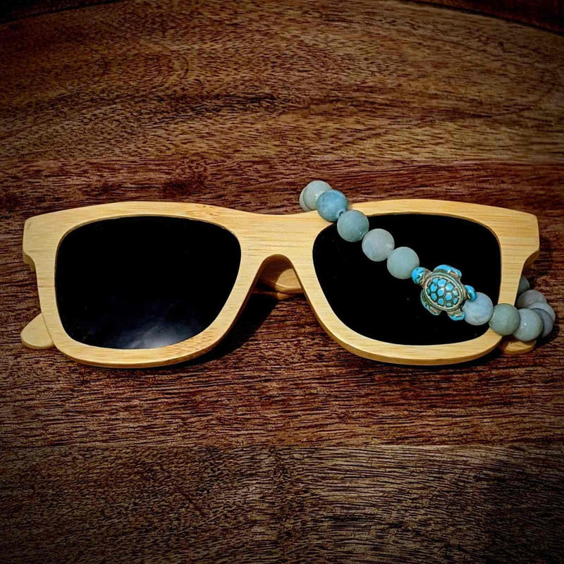 Bamboo Sunglasses & Turtle Bracelet Gift Set – Polarized Eco Style - Nymph Ki
