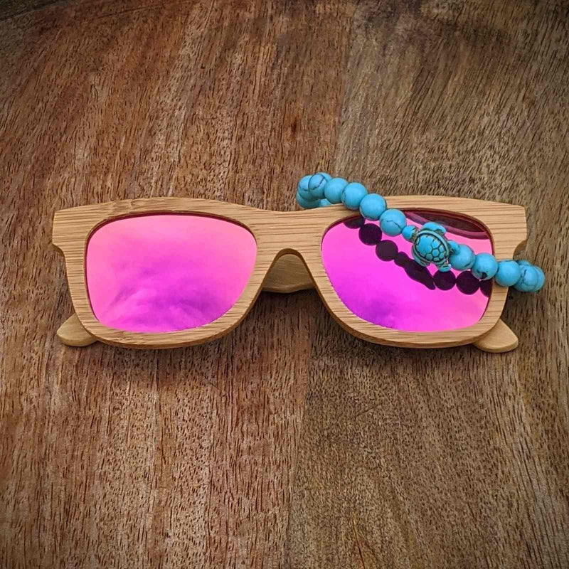 Bamboo Sunglasses & Turtle Bracelet Gift Set – Polarized Eco Style - Nymph Ki
