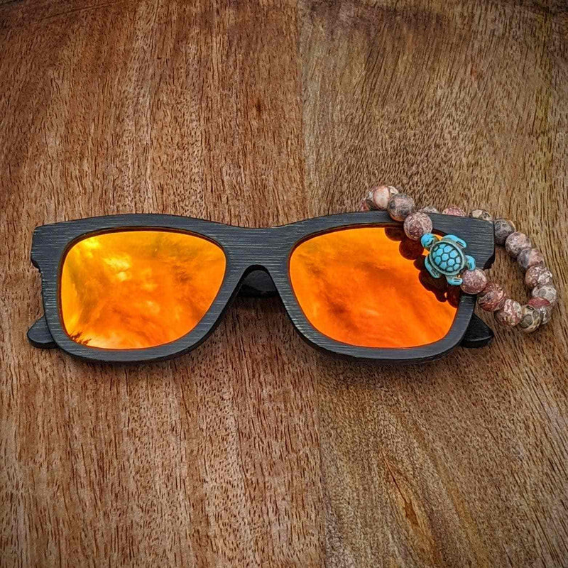 Bamboo Sunglasses & Turtle Bracelet Gift Set – Polarized Eco Style - Nymph Ki