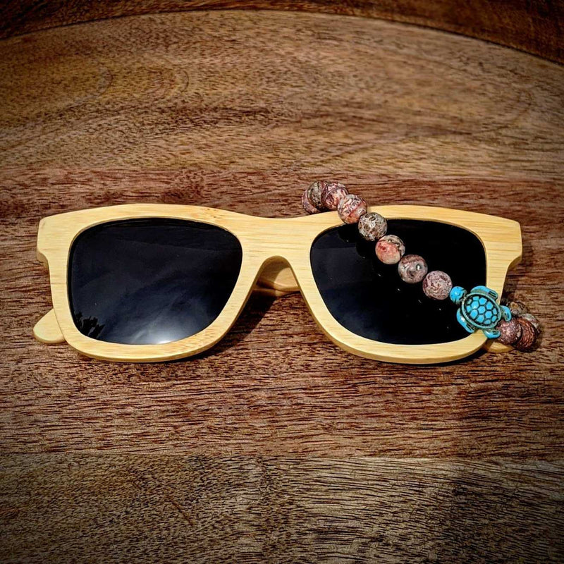Bamboo Sunglasses & Turtle Bracelet Gift Set – Polarized Eco Style - Nymph Ki
