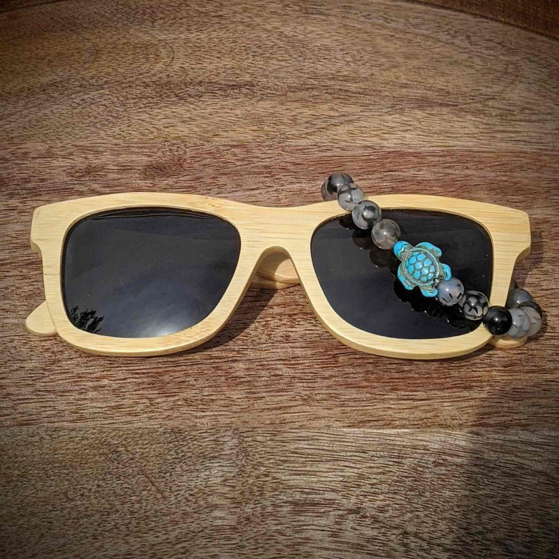 Bamboo Sunglasses & Turtle Bracelet Gift Set – Polarized Eco Style - Nymph Ki