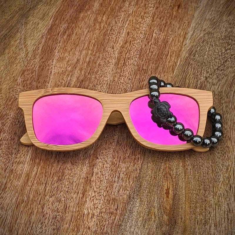 Bamboo Sunglasses & Turtle Bracelet Gift Set – Polarized Eco Style - Nymph Ki