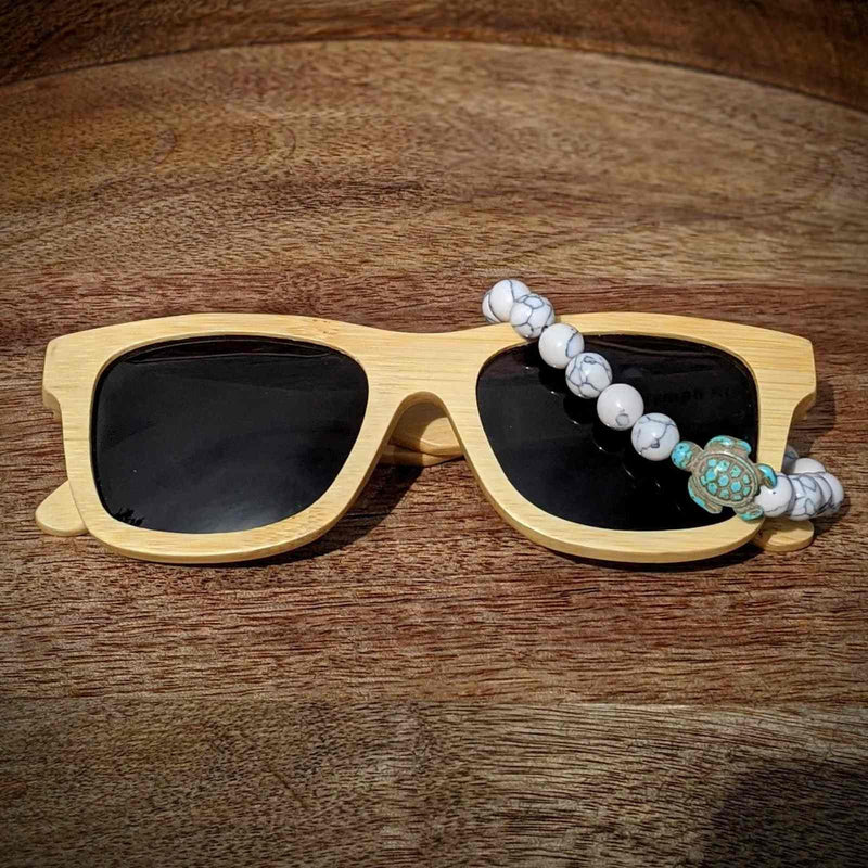 Bamboo Sunglasses & Turtle Bracelet Gift Set – Polarized Eco Style - Nymph Ki