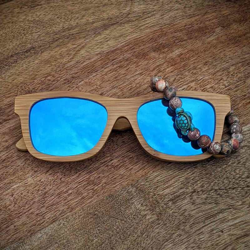 Bamboo Sunglasses & Turtle Bracelet Gift Set – Polarized Eco Style - Nymph Ki