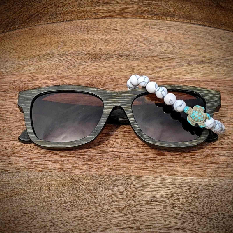 Bamboo Sunglasses & Turtle Bracelet Gift Set – Polarized Eco Style - Nymph Ki