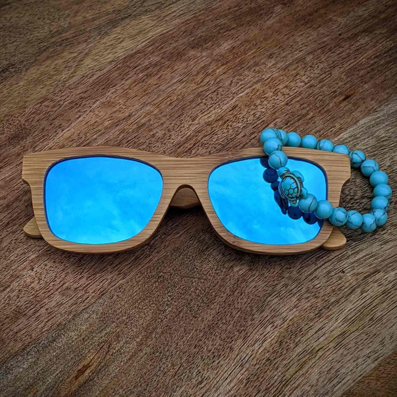 Bamboo Sunglasses & Turtle Bracelet Gift Set – Polarized Eco Style - Nymph Ki