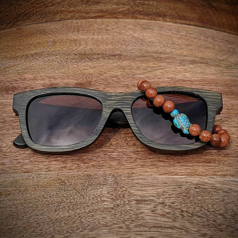 Bamboo Sunglasses & Turtle Bracelet Gift Set – Polarized Eco Style - Nymph Ki