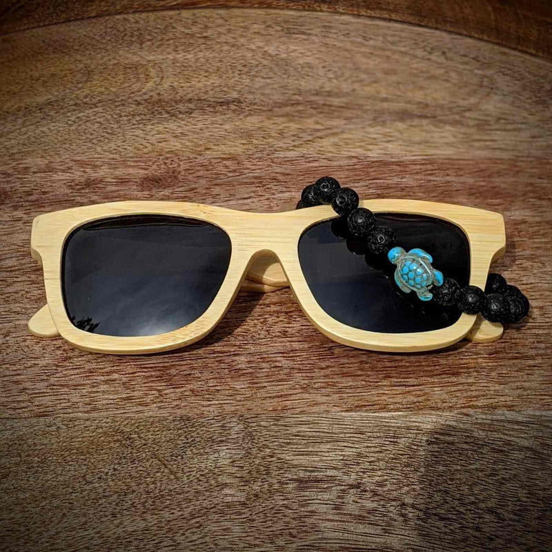 Bamboo Sunglasses & Turtle Bracelet Gift Set – Polarized Eco Style - Nymph Ki