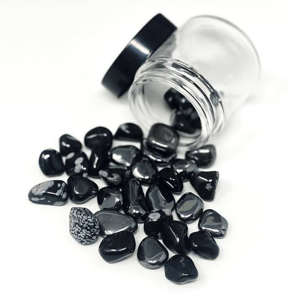 Center Stone Blend – 4oz | Snowflake Obsidian & Hematite for Grounding - Nymph Ki