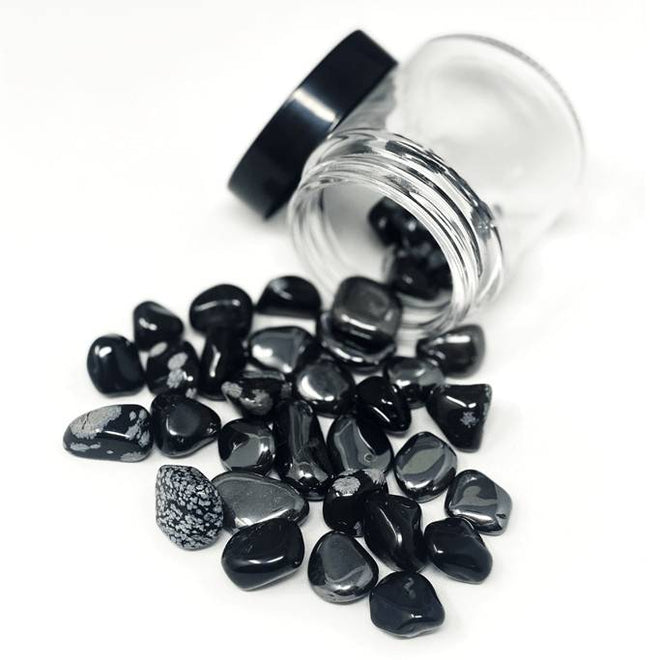 Center Stone Blend – 4oz | Snowflake Obsidian & Hematite for Grounding - Nymph Ki