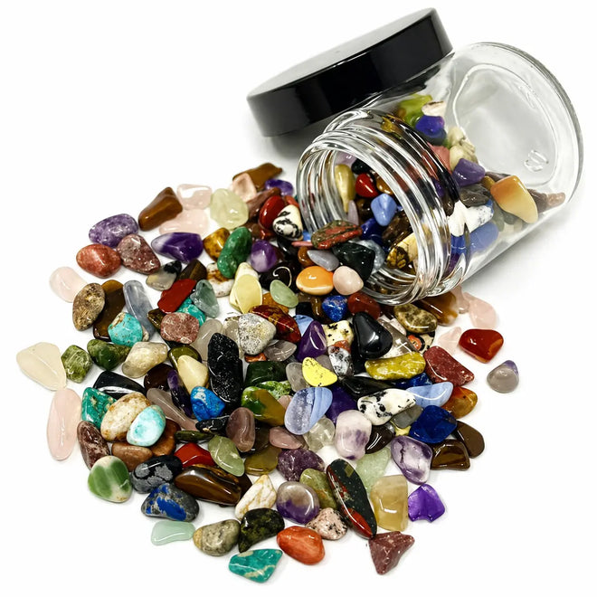 Chakra Harmony crystal blend 4oz jar for crystal water bottles – balance and energy alignment