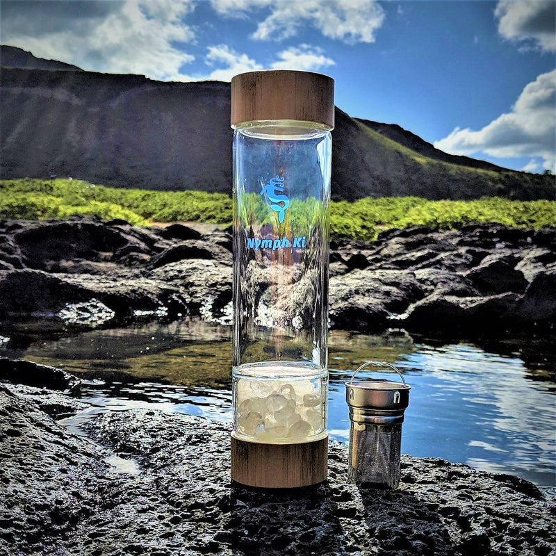 Complete Crystal Water Bottle Set | Quartz, Amethyst & Rose Quartz - Nymph Ki