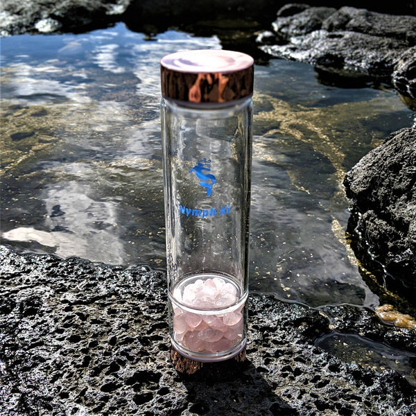 Crystal Ki Water Bottle | Rose Quartz for Love & Emotional Balance - Nymph Ki