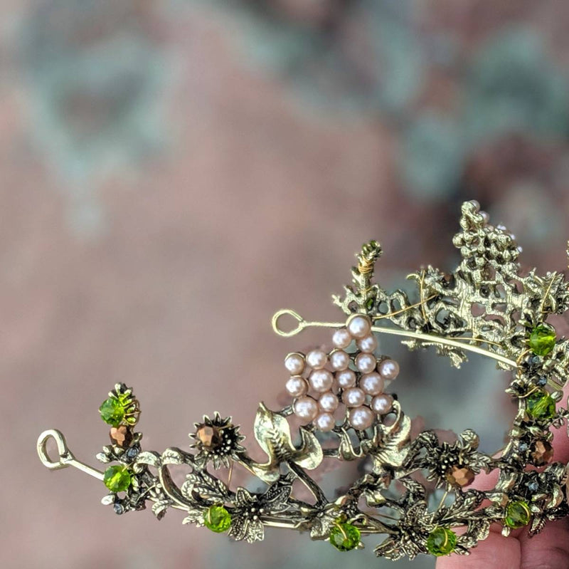 Forest Nymph Crown – Woodland - Inspired Halo for Rituals, Weddings & Goddess Play - Nymph Ki