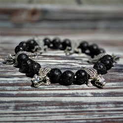 Gator and Lava Rock Bracelet – Fierce Spirit & Grounded Strength - Nymph Ki
