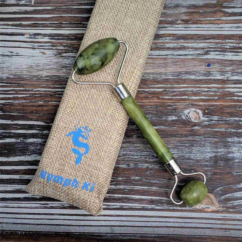 Jade Facial Roller – Crystal Beauty Tool for Glow, Calm & Energy Balance - Nymph Ki
