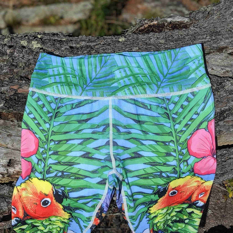 Love Bird Leggings – Tropical Jungle Vibes with Soft Compression & Sacred Color - Nymph Ki