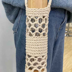 Macrame Bottle Holder – Boho Crossbody Carrier for Crystal Ki Water Bottles - Nymph Ki