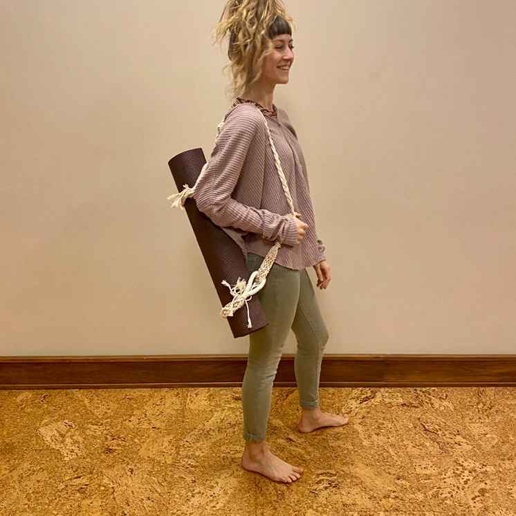 Macrame Yoga Strap – Handwoven Rope for Stretching, Travel & Boho Flow - Nymph Ki