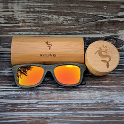 Orange Lens Polarized Dark Bamboo Sunglasses – Glare - Free Style with Earthy Edge - Nymph Ki