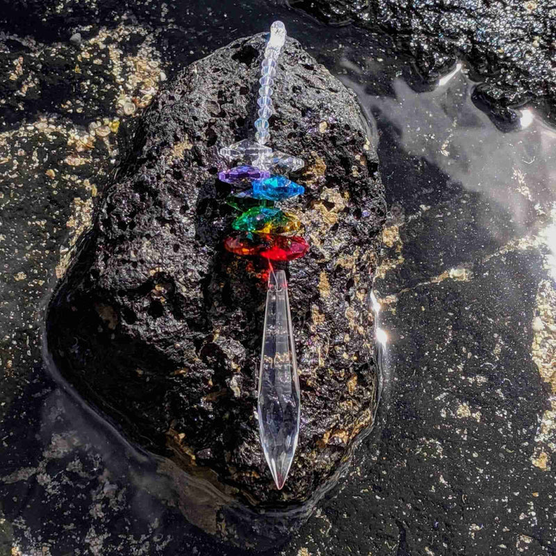 Point Chakra Sun Catcher – Crystal Light Decor - Nymph Ki
