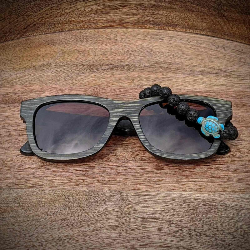 Polarized Bamboo Sunglasses and Turtle Bracelet Gift Set - Nymph Ki