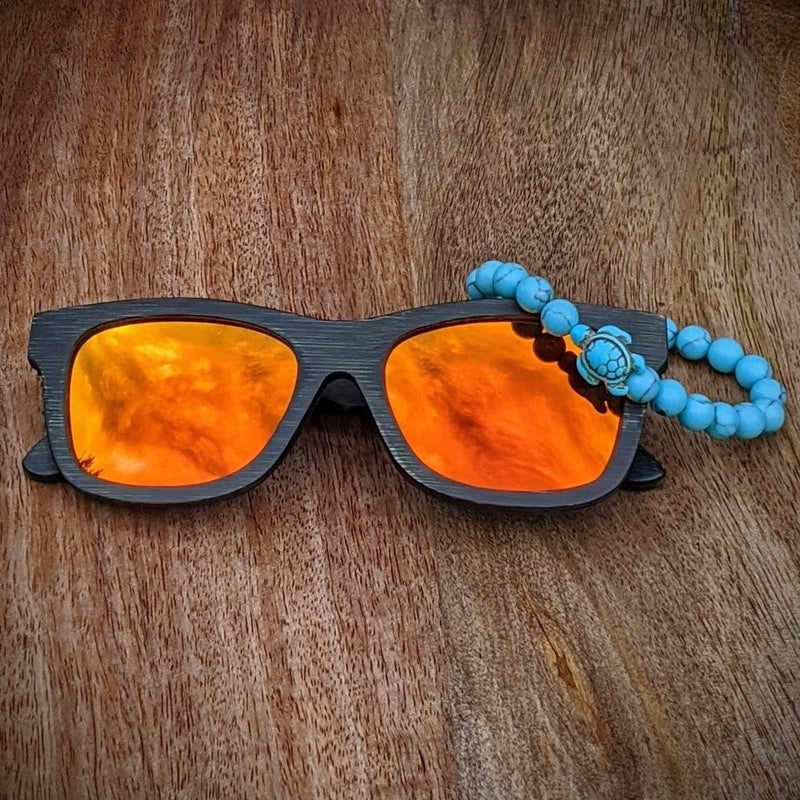 Polarized Bamboo Sunglasses and Turtle Bracelet Gift Set - Nymph Ki