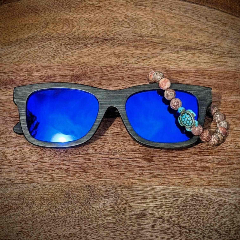 Polarized Bamboo Sunglasses and Turtle Bracelet Gift Set - Nymph Ki