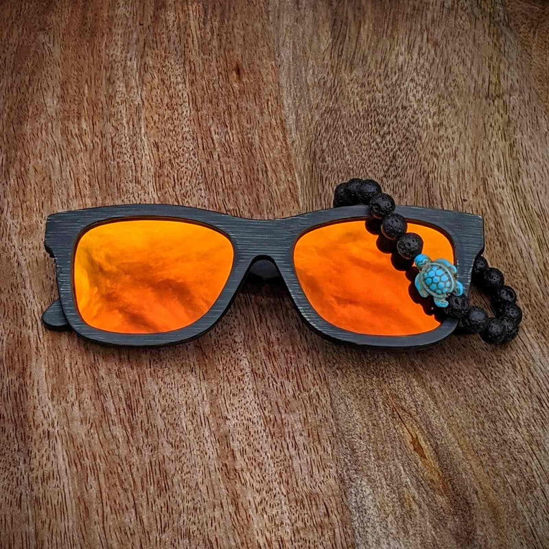 Polarized Bamboo Sunglasses and Turtle Bracelet Gift Set - Nymph Ki