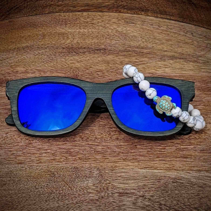 Polarized Bamboo Sunglasses and Turtle Bracelet Gift Set - Nymph Ki