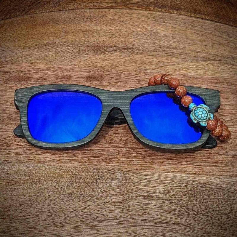 Polarized Bamboo Sunglasses and Turtle Bracelet Gift Set - Nymph Ki