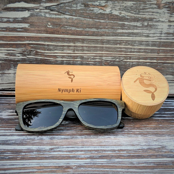 Polarized Dark Bamboo Sunglasses – Classic Matte Finish for Grounded Style & Sun Protection - Nymph Ki