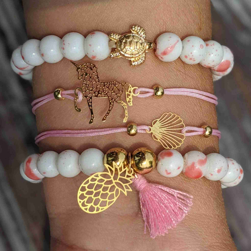 The Hope Gift Set – Rose Gold Water Bottle, Bracelet & Rainbow Sun Catcher - Nymph Ki