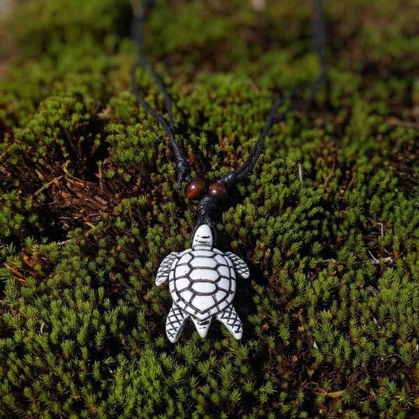 White Turtle Necklace – Symbol of Protection, Patience & Sea Wisdom - Nymph Ki