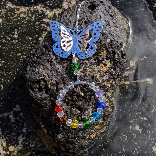 Butterfly Circle Chakra Sun Catcher