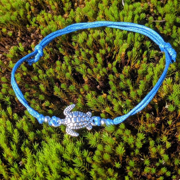 Blue Turtle String Bracelet