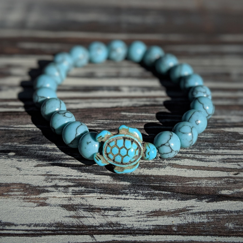 Sky Blue Rope Sea Turtle Bracelet – GoBeachy