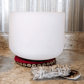 Quartz Crystal Singing Bowl – 9 Inch | Chakra Sound Healing Tool